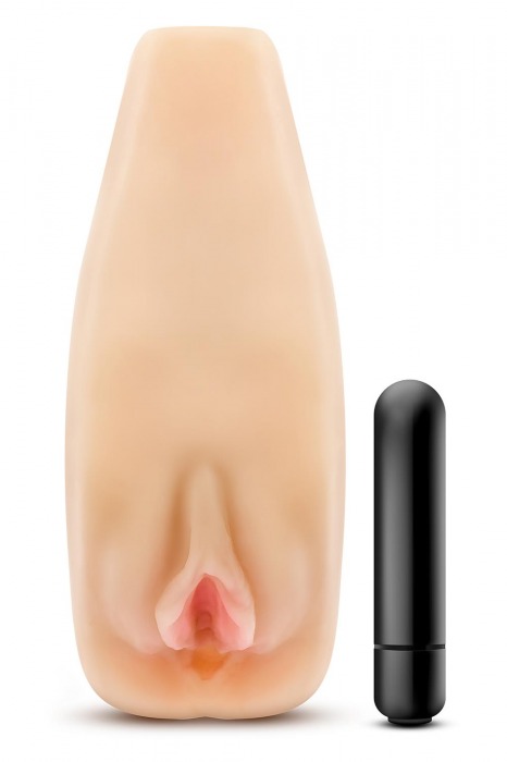 Мастурбатор-вагина с вибрацией Soft   Wet Natasha Realistic Beige Masturbator - Blush Novelties - в Калининграде купить с доставкой