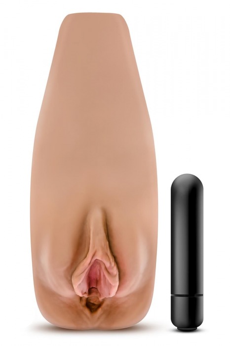 Маструбатор-вагина с вибрацией Soft   Wet Renata Realistic Tan Masturbator - Blush Novelties - в Калининграде купить с доставкой