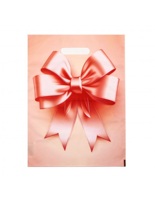 Пакет с принтом в виде банта с вырубной ручкой (30х40 см) - Сима-Ленд - купить с доставкой в Калининграде