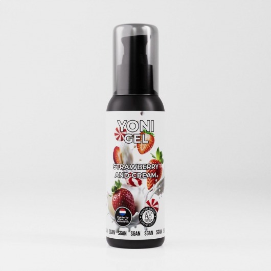 Лубрикант для орального секса SGAN со вкусом клубники со сливками - 100 мл. - SGAN - купить с доставкой в Калининграде