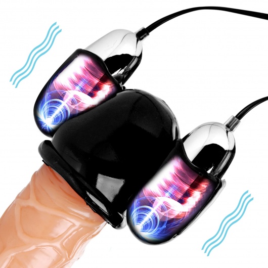 Черная стимулирующая насадка для головки полового члена Multi Speed Vibrating Penis Head Teaser - XR Brands - в Калининграде купить с доставкой