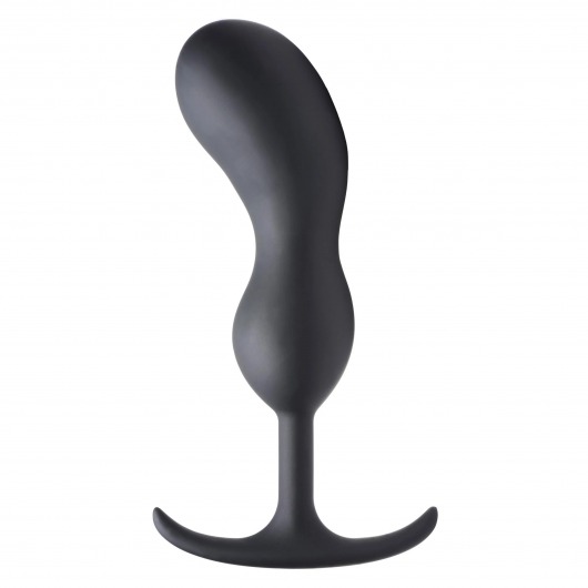 Черный массажер простаты с утяжелителями Premium Silicone Weighted Prostate Plug XL - 20,8 см. - XR Brands - в Калининграде купить с доставкой