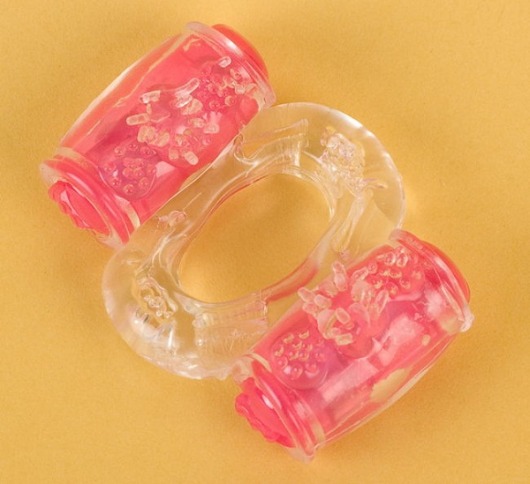 Прозрачное виброкольцо с двумя вибропульками - Toyfa Basic - в Калининграде купить с доставкой