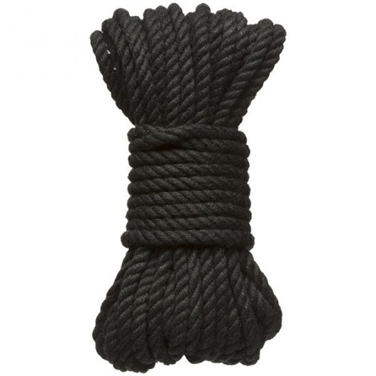 Черная верёвка для связывания и фиксации Bind Tie - 9,14 м. - Doc Johnson - купить с доставкой в Калининграде