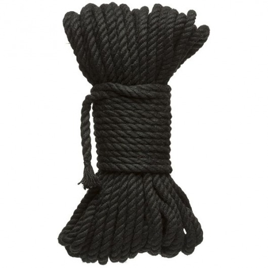 Черная верёвка для связывания и фиксации Bind Tie - 15,24 м. - Doc Johnson - купить с доставкой в Калининграде