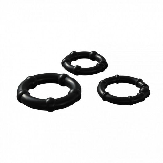 Набор из 3 черных эрекционных колец Babooom Ring Set - Adrien Lastic - в Калининграде купить с доставкой
