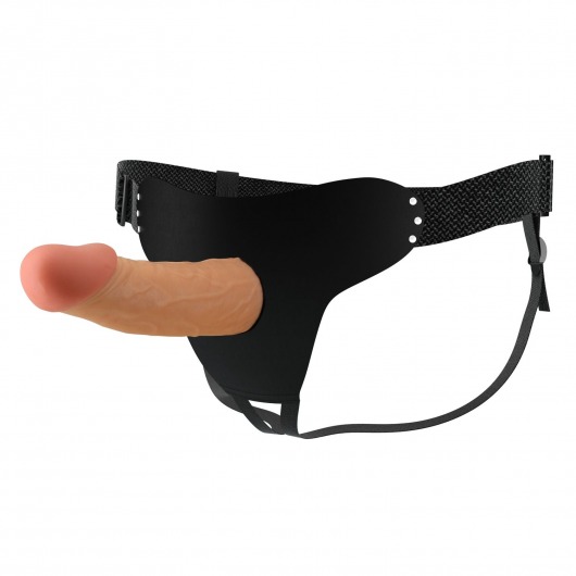 Телесный полый мужской страпон Stark - 17,5 см. - Baile - купить с доставкой в Калининграде