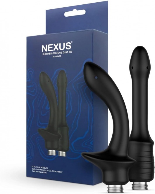 Набор из 2 насадок для анального душа Shower Douche Duo Kit Beginner - Nexus Range - купить с доставкой в Калининграде