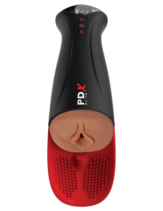 Мастурбатор-вагина в колбе с вибрацией Fuck-O-Matic Pro XL - Pipedream - в Калининграде купить с доставкой