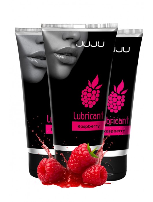 Набор из 3 съедобных лубрикантов JUJU со вкусом малины - JuJu - купить с доставкой в Калининграде