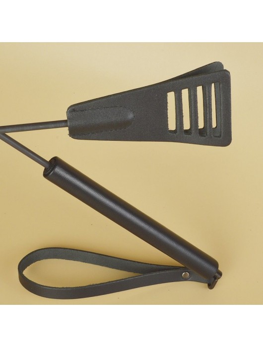 Черный кожаный стек «Сириус» - 60 см. - Sitabella - купить с доставкой в Калининграде