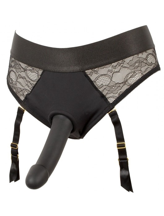 Черный женский страпон Strap-on Set: трусики и насадка - Orion - купить с доставкой в Калининграде