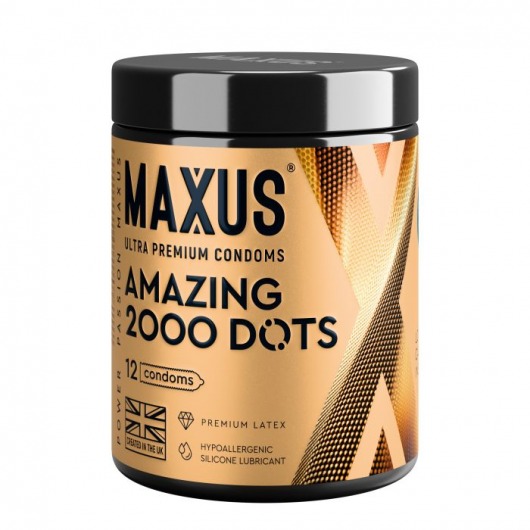 Точечные презервативы MAXUS 2000 Amazing Dots с железным кейсом - 12 шт. - Maxus - купить с доставкой в Калининграде