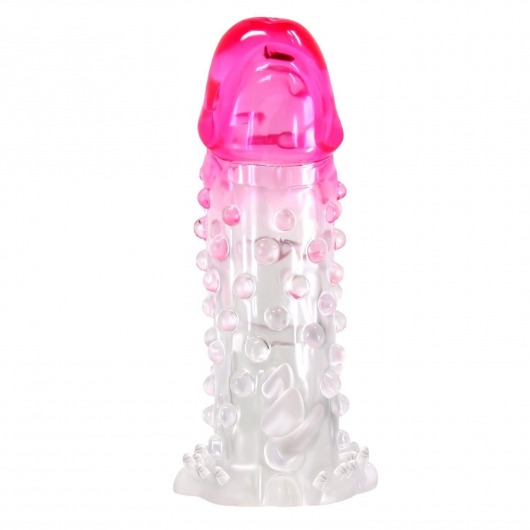 Прозрачно-розовая насадка на пенис Wilford - 13,5 см. - Baile - в Калининграде купить с доставкой