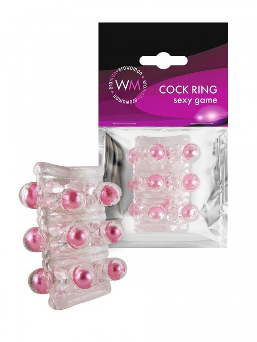 Прозрачная сквозная насадка на пенис с цветными шариками - Erowoman-Eroman - в Калининграде купить с доставкой