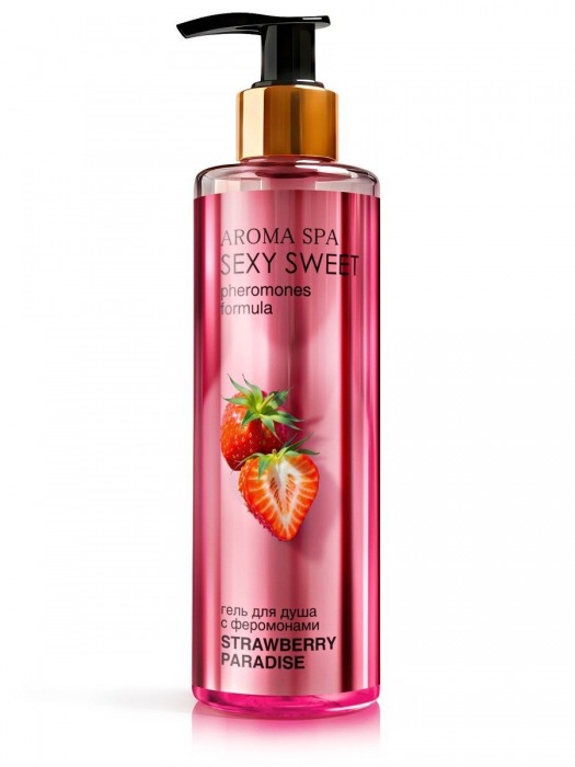 Гель для душа с феромонами и ароматом клубники Strawberry Paradise - 200 мл. -  - Магазин феромонов в Калининграде