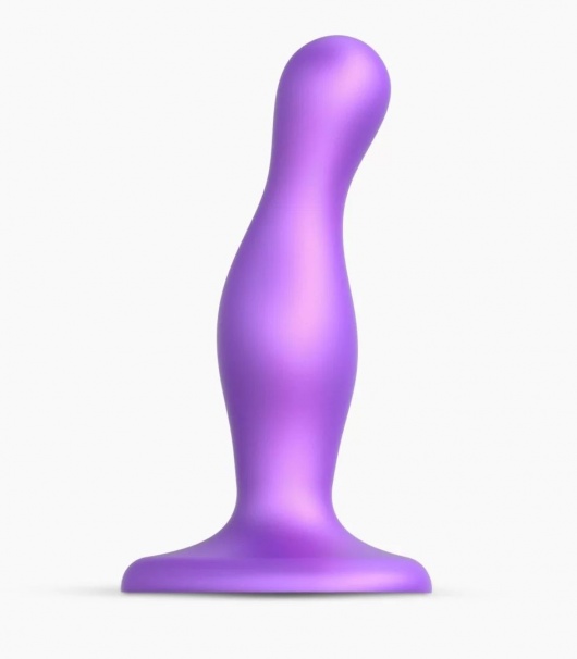 Фиолетовая насадка Strap-On-Me Dildo Plug Curvy size S - Strap-on-me - купить с доставкой в Калининграде