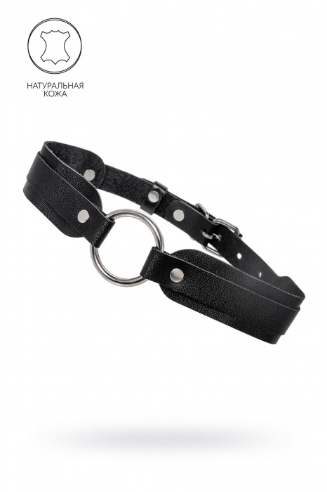 Черный кожаный чокер-ошейник со скруглёнными углами - Pecado - купить с доставкой в Калининграде