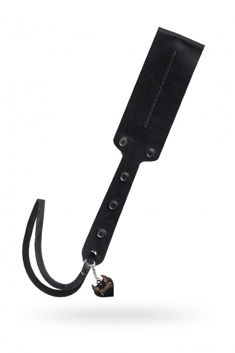 Черный кожаный пэддл - 32 см. - Pecado - купить с доставкой в Калининграде