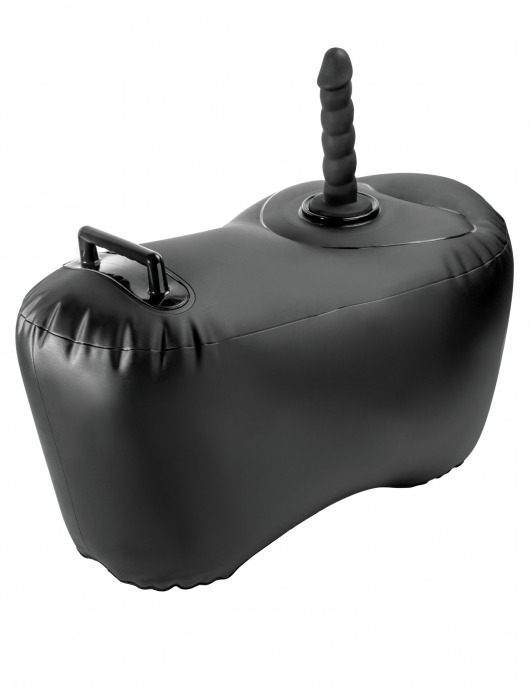 Черное надувное кресло с платформой для фиксации дилдо Body Dock Inflatable Love Seat - Pipedream - купить с доставкой в Калининграде
