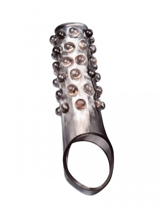 Дымчатая насадка на пенис с выпуклостями - 11 см. - Sex Expert - в Калининграде купить с доставкой