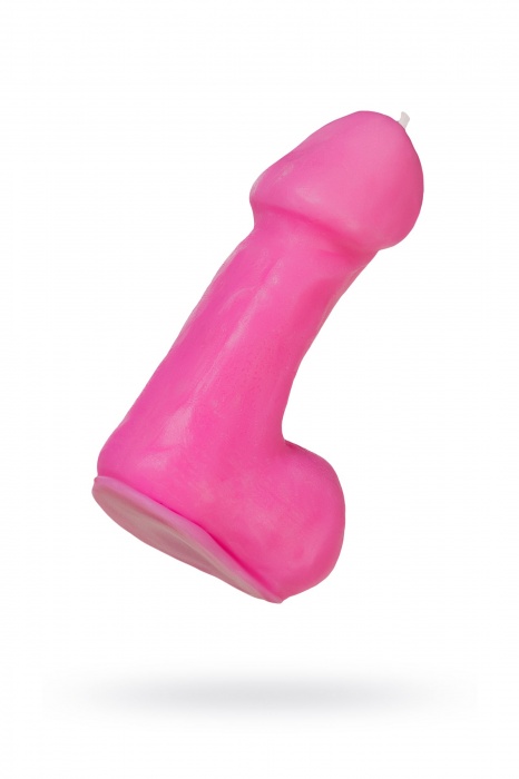Розовая свеча в форме пениса - 47 гр. - Pecado - купить с доставкой в Калининграде