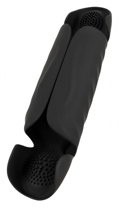 Черный вибромастурбатор с трехточечной стимуляцией Penis Trainer with 3 Point Stimulation - Orion - в Калининграде купить с доставкой