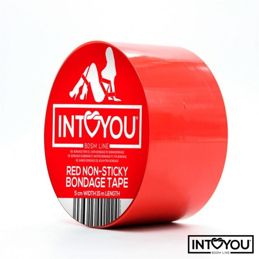 Красный скотч для фиксации Non-Sticky Bondage Tape - 15 м. - Intoyou - купить с доставкой в Калининграде