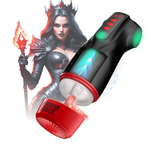 Интерактивный мастурбатор Raven с вакуумом, вибрацией и подсветкой - Shots Media BV - в Калининграде купить с доставкой