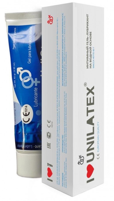 Лубрикант на водной основе Unilatex Gel - 80 мл. - Unilatex - купить с доставкой в Калининграде