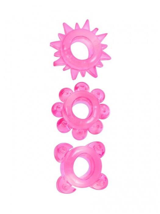 Комплект из 3 розовых эрекционных колец - Erowoman-Eroman - в Калининграде купить с доставкой