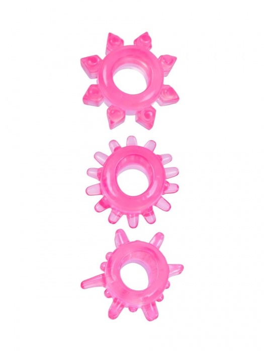 Комплект из трех розовых эрекционных колец - Erowoman-Eroman - в Калининграде купить с доставкой
