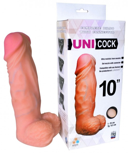 Фаллическая насадка Харнесс UNICOCK 10  - 25 см. - LOVETOY (А-Полимер) - купить с доставкой в Калининграде