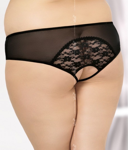 Трусики с ажурной вставкой на попке и доступом - SoftLine купить с доставкой