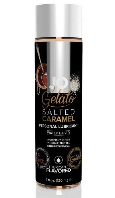 Лубрикант с ароматом солёной карамели JO GELATO SALTED CARAMEL - 120 мл. - System JO - купить с доставкой в Калининграде