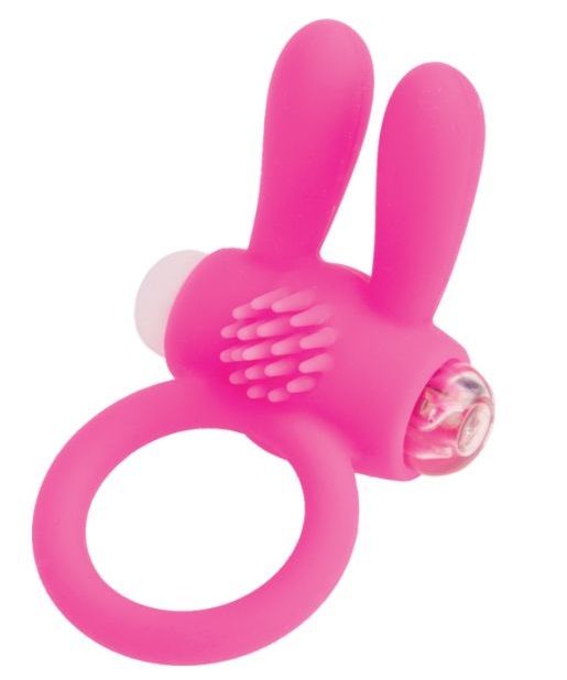 Розовое эрекционное виброкольцо A-toys с ушками - A-toys - в Калининграде купить с доставкой
