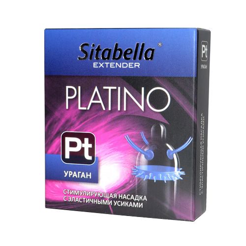 Стимулирующая насадка с усиками и шипиками Platino  Ураган - Sitabella - купить с доставкой в Калининграде