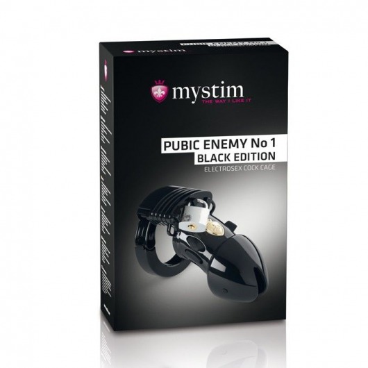 Пояс верности с электростимуляцией Mystim Pubic Enemy No1 Black Edition - MyStim - купить с доставкой в Калининграде