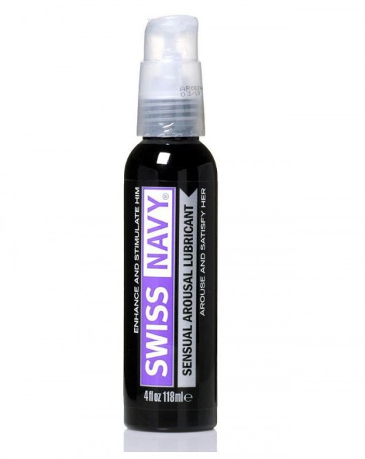 Возбуждающий гель-лубрикант на водной основе Sensual Arousal Lubricant  - 118 мл. - Swiss navy - купить с доставкой в Калининграде