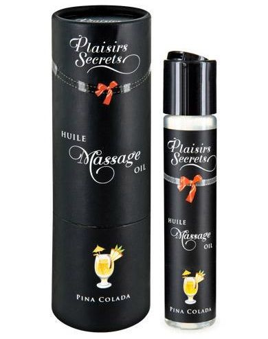 Массажное масло с ароматом пина колады Huile de Massage Gourmande Pina Colada - 59 мл. - Plaisir Secret - купить с доставкой в Калининграде