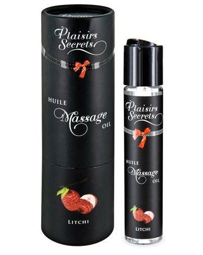Массажное масло с ароматом личи Huile de Massage Gourmande Litchi - 59 мл. - Plaisir Secret - купить с доставкой в Калининграде