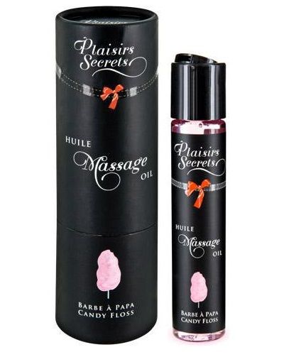 Массажное масло с ароматом сладкой ваты Huile de Massage Gourmande Barbe à Papa - 59 мл. - Plaisir Secret - купить с доставкой в Калининграде
