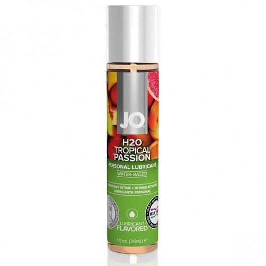 Смазка с ароматом тропических фруктов JO Flavored Tropical Passion - 30 мл. - System JO - купить с доставкой в Калининграде