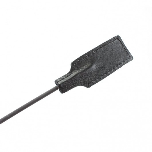 Чёрный профессиональный стек с золотистой рукоятью - 73 см. - БДСМ Арсенал - купить с доставкой в Калининграде