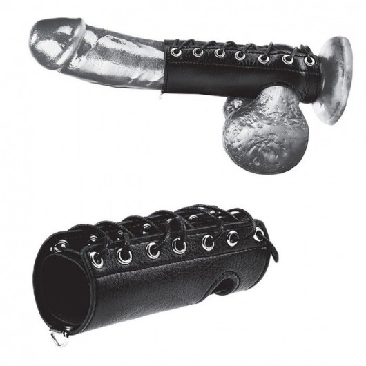 Сбруя на член на шнуровке 5  Cock Sheath - BlueLine - купить с доставкой в Калининграде