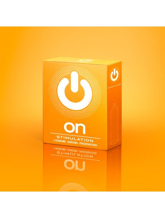 Презервативы ON) Stimulation с точками - 3 шт. - ON) - купить с доставкой в Калининграде