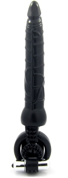 Черная вибронасадка с анальным стимулятором - ToyFa - в Калининграде купить с доставкой