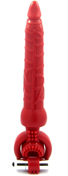 Красная вибронасадка с анальным стимулятором - ToyFa - в Калининграде купить с доставкой