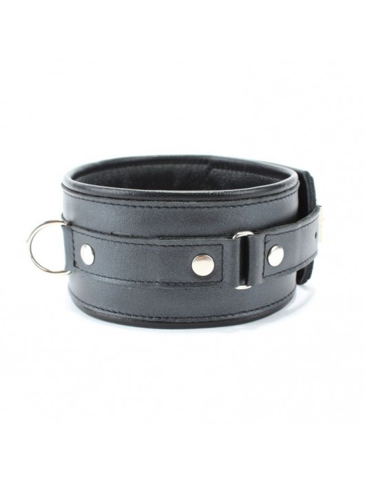 Ошейник из гладкой кожи - БДСМ Арсенал - купить с доставкой в Калининграде