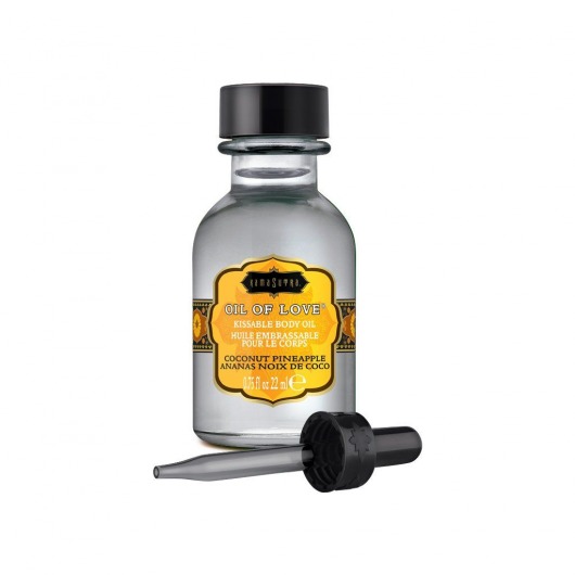 Масло для ласк с ароматом кокоса и ананаса Oil of Love Coconut Pineapple - 22 мл. - Kama Sutra - купить с доставкой в Калининграде